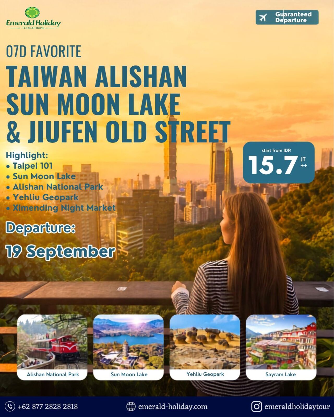 7D FAVORITE TAIWAN ALISHAN SUN MOON LAKE & JIUFEN OLD STREET
